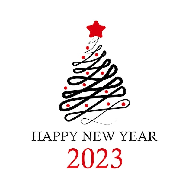 Árbol de Navidad abstracto símbolo de vacaciones navidad año nuevo 2023 Vector