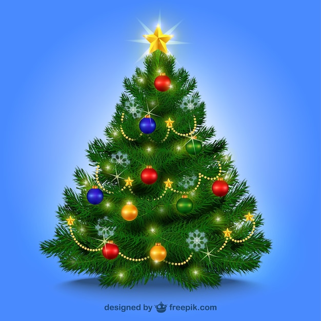 árbol de navidad con adornos