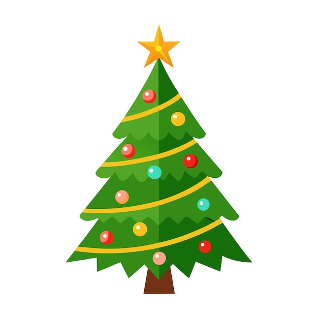 árbol de Navidad aislado en fondo blanco