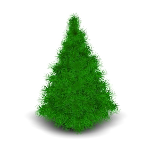 Vector Árbol de navidad aislado en un fondo blanco.