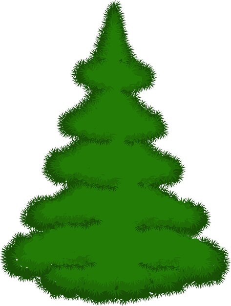 Vector Árbol de navidad un árbol de navidad aislado sobre un fondo blanco.