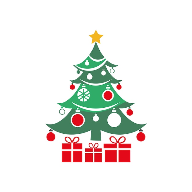 Árbol de navidad de arte vectorial