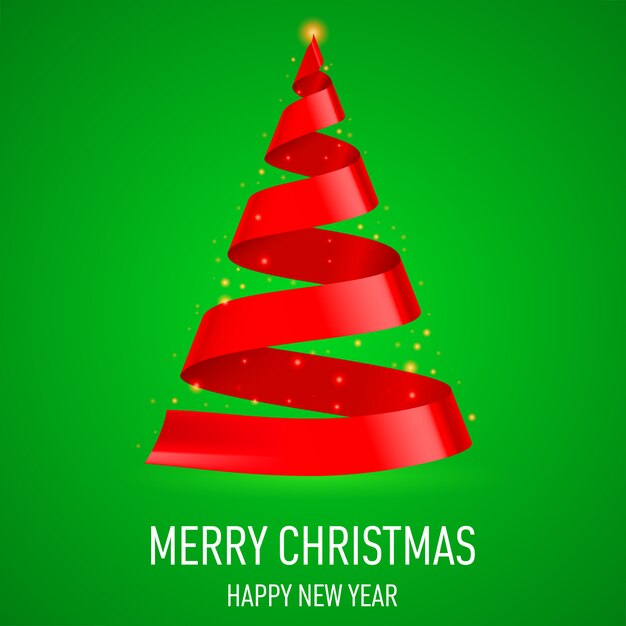 Árbol de navidad de la cinta.