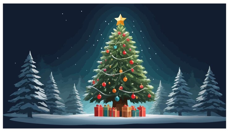 Árbol de Navidad conjunto de vectores abstractos conjunto de árboles de Navidad set de vectores minimalistas colección de árboles de navidad