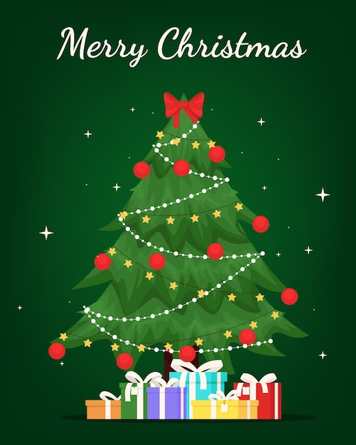 Árbol de Navidad con decoraciones