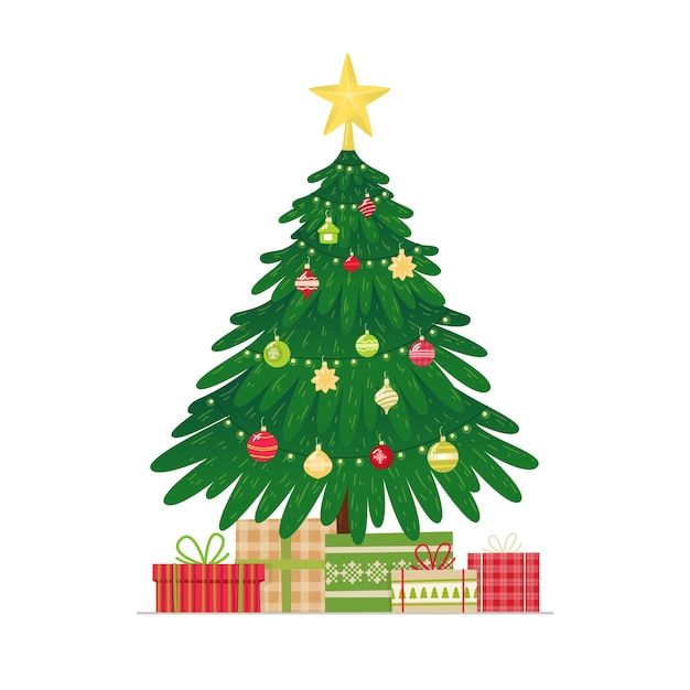 Árbol de Navidad decorado