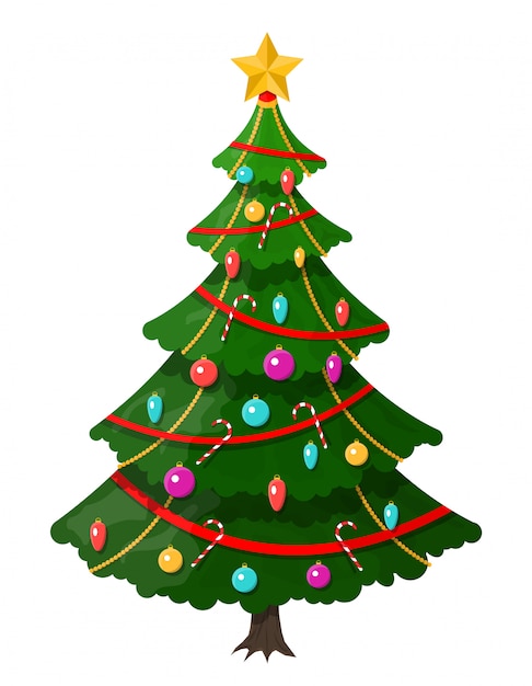 árbol de navidad decorado