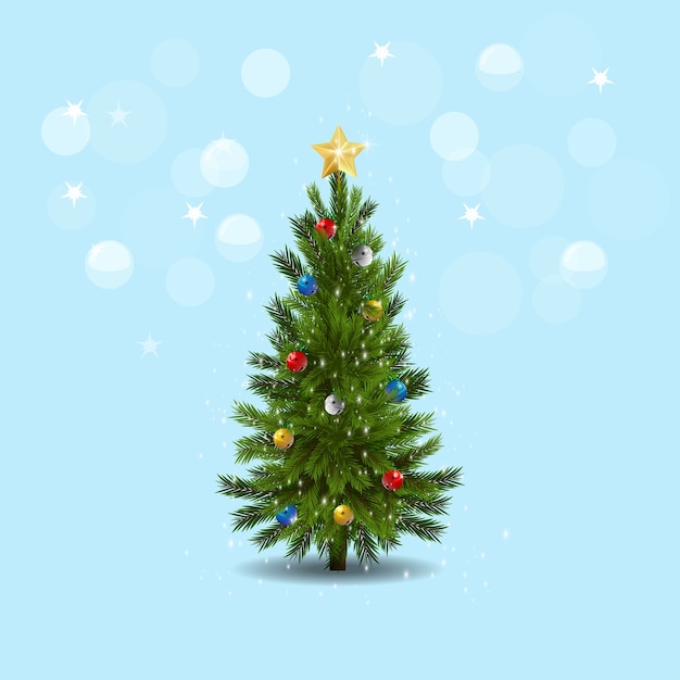 Árbol de Navidad decorado