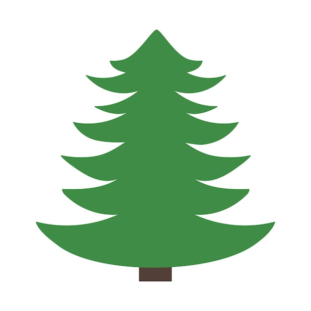 Árbol de Navidad dibujado a mano. Ilustración de dibujo de doodle de vector aislado sobre fondo blanco.