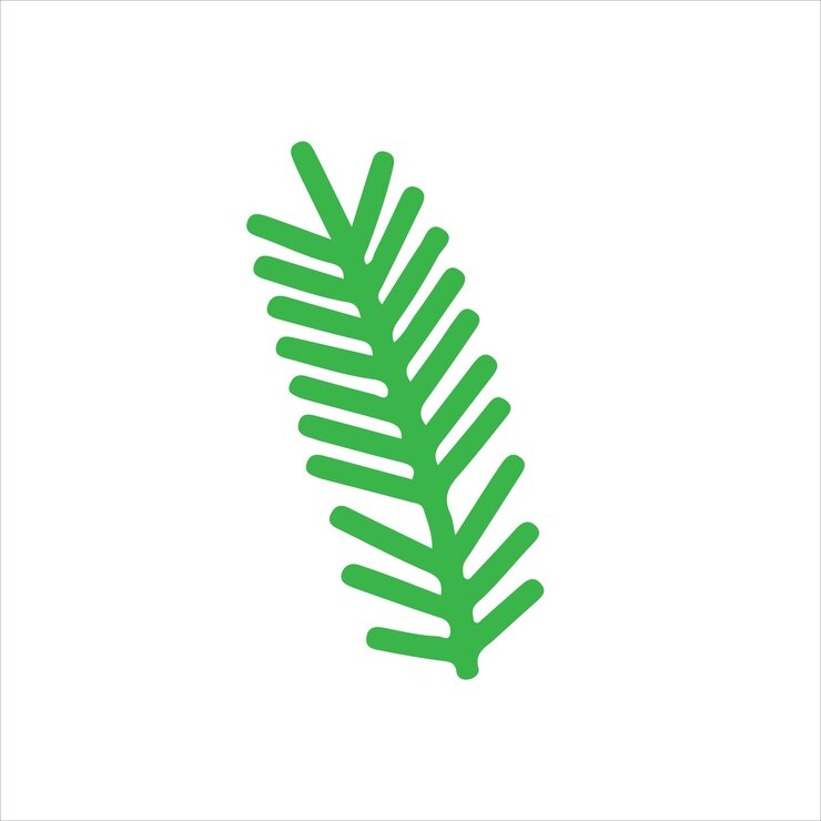 Vector árbol de navidad diseño plano vector de árbol de color en fondo blanco silueta de clip art del día de navidad