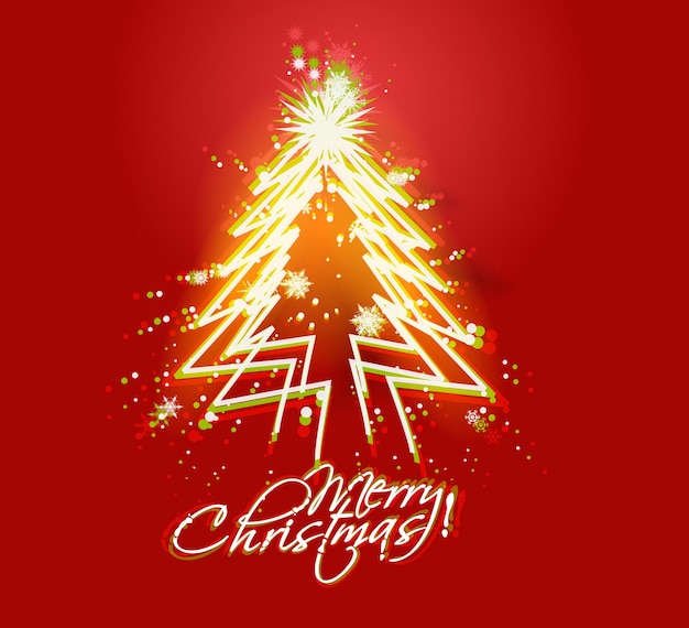 árbol de navidad, diseño, vector, ilustración