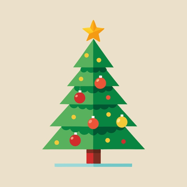 un árbol de Navidad con una estrella en él