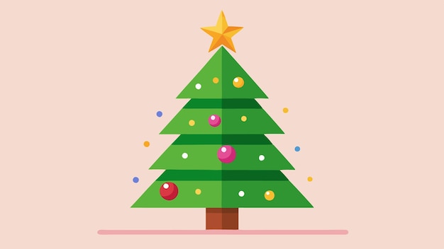 árbol de Navidad con una estrella en la parte superior