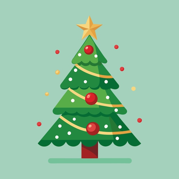 un árbol de Navidad con una estrella en la parte superior
