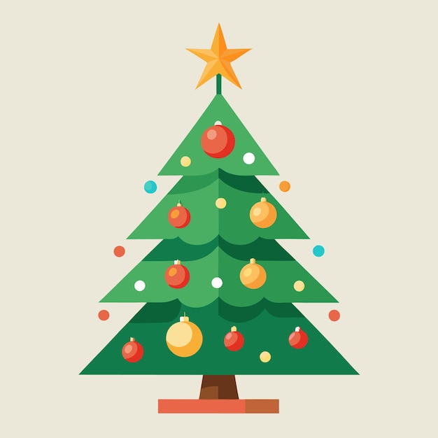 un árbol de Navidad con una estrella en la parte superior