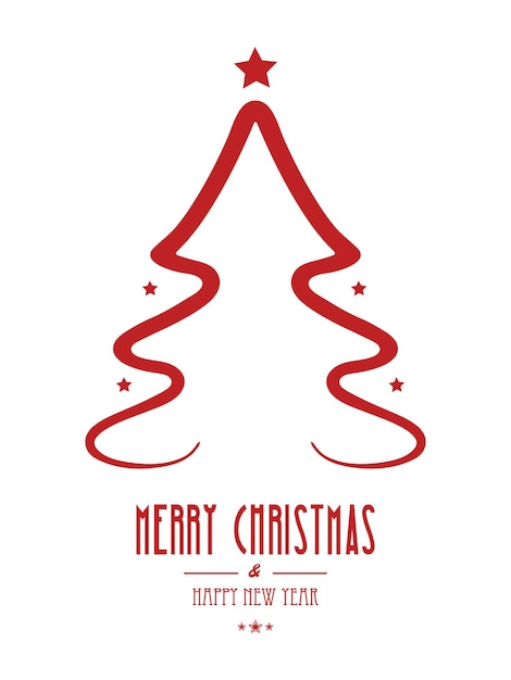 árbol de navidad de fondo aislado rojo