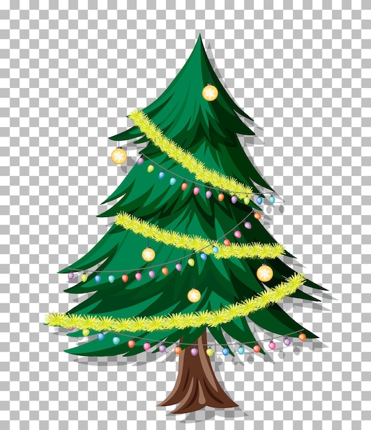 Un árbol de Navidad en el fondo de la cuadrícula