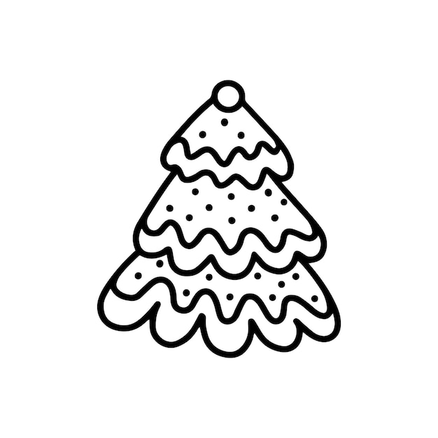 Árbol de Navidad de galletas de jengibre al estilo de Doodle