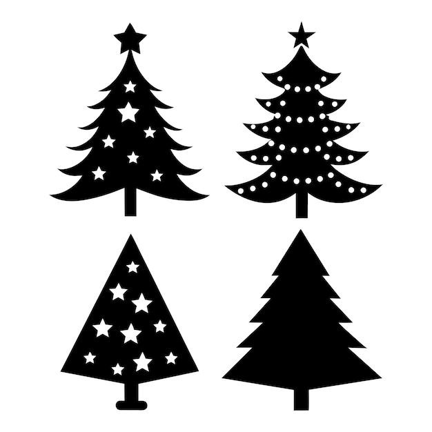 árbol de Navidad con ilustración vectorial de cinta