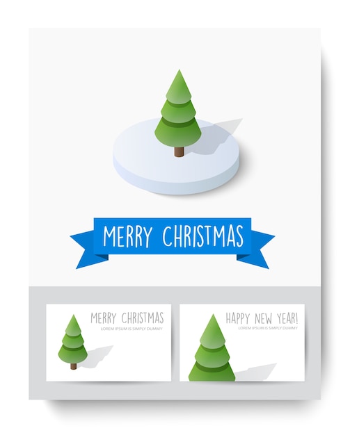 Árbol de navidad isométrico