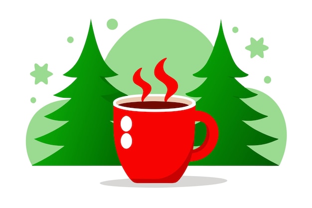 Árbol de Navidad con mag rojo