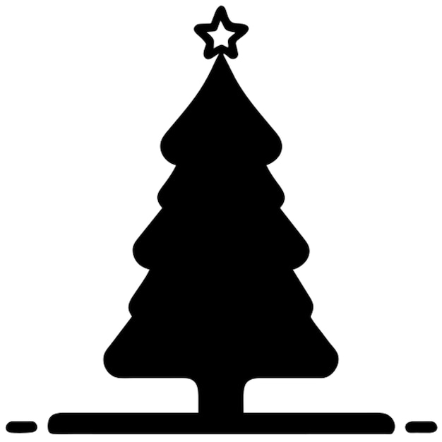 árbol de Navidad minimalista un elegante árbol de navidad estilizado con sólo unas pocas líneas pictograma