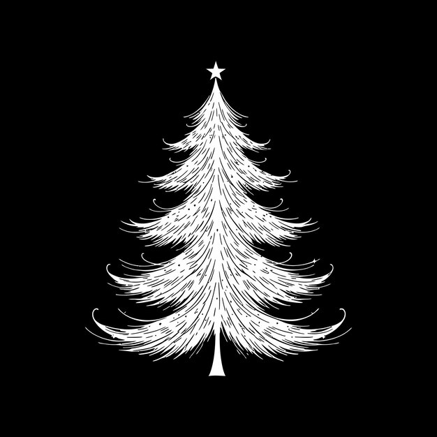 Árbol de Navidad mínimo con luces navideñas