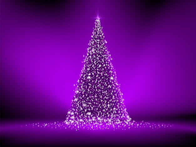 Árbol de navidad morado sobre morado.