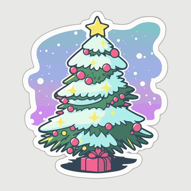 Árbol de navidad pegatina de dibujos animados árbol de navidad con decoración de pegatinas de juguetes Multicolor