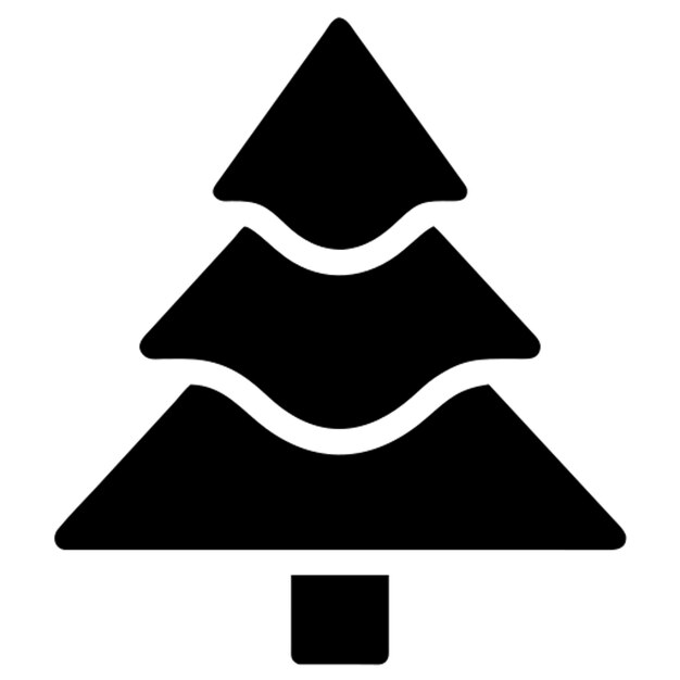 árbol de Navidad pictograma de diseño plano moderno