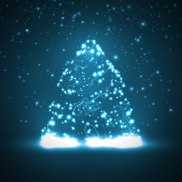 Árbol de navidad de placa de circuito