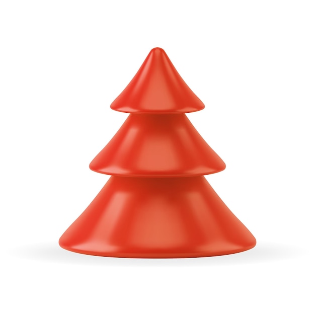 Árbol de Navidad rojo clásico juguete festivo minimalista arreglo diagonal para celebrar las vacaciones
