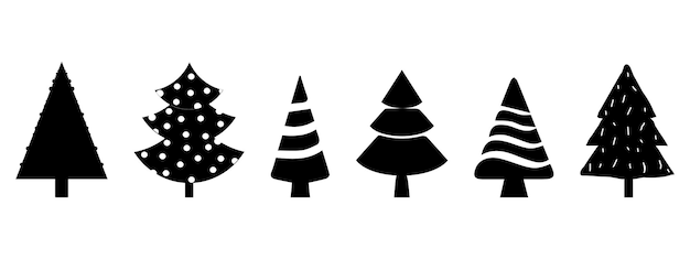 árbol de Navidad silueta árbol de navidad vector