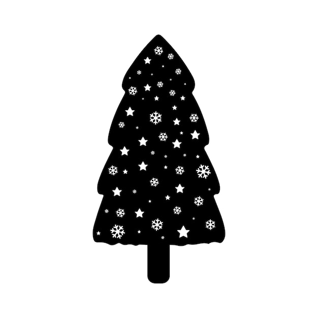 árbol de Navidad silueta árbol de navidad vector