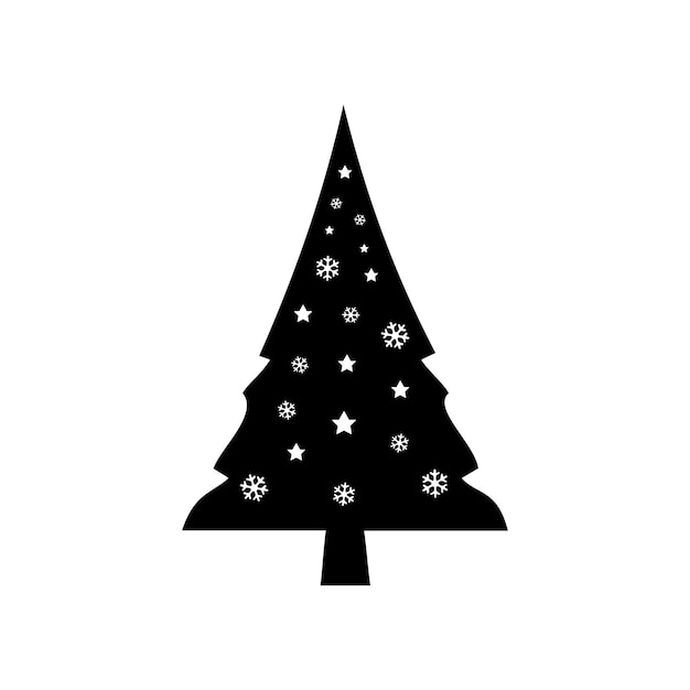 árbol de Navidad silueta árbol de navidad vector