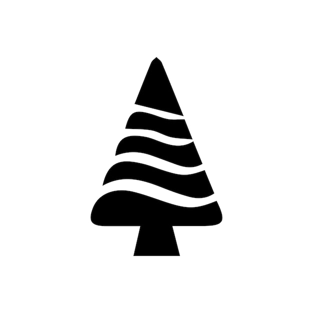 árbol de Navidad silueta árbol de navidad vector
