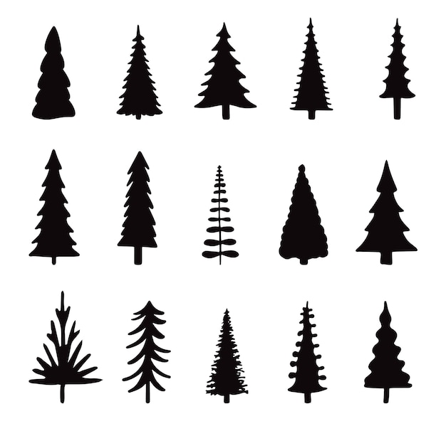 árbol de navidad silueta