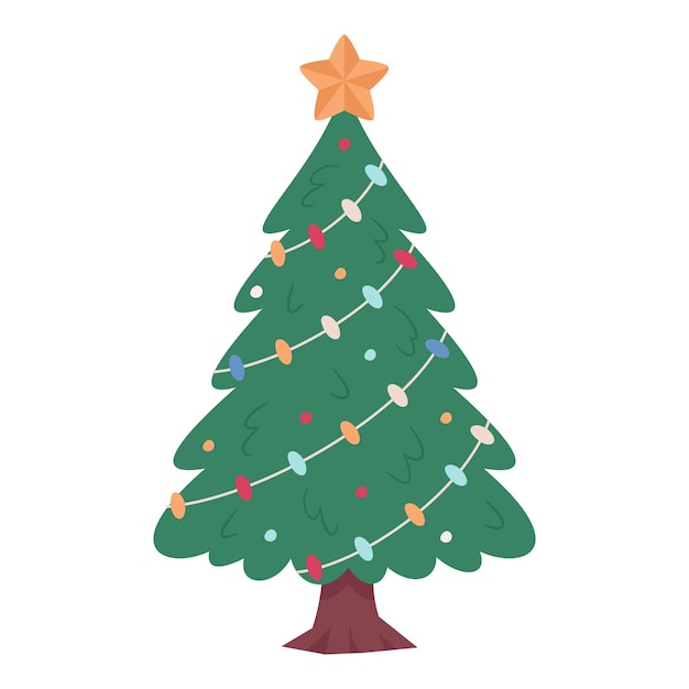 árbol de navidad sobre fondo blanco