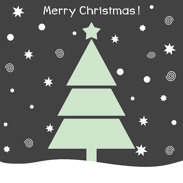 Vector Árbol de navidad tarjeta de navidad