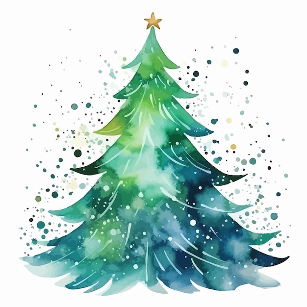Vector Árbol de navidad tarjeta de navidad