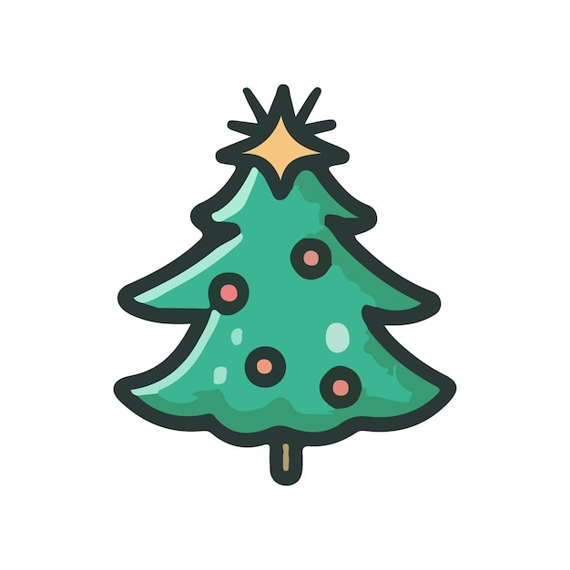 un árbol de Navidad verde con una estrella en él