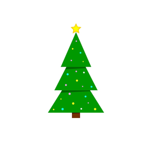 un árbol de Navidad verde con una estrella en él