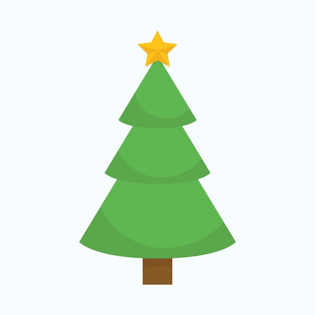 un árbol de Navidad verde con una estrella en él