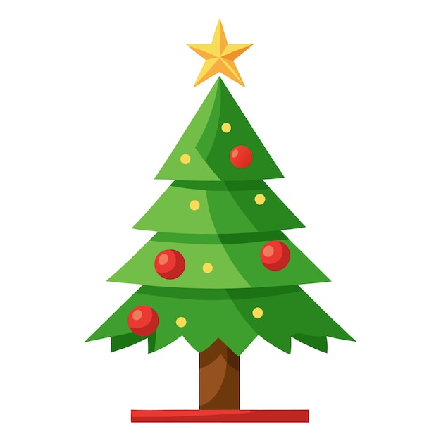 un árbol de Navidad verde con una estrella en él