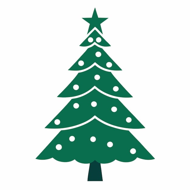 un árbol de Navidad verde con una estrella en él