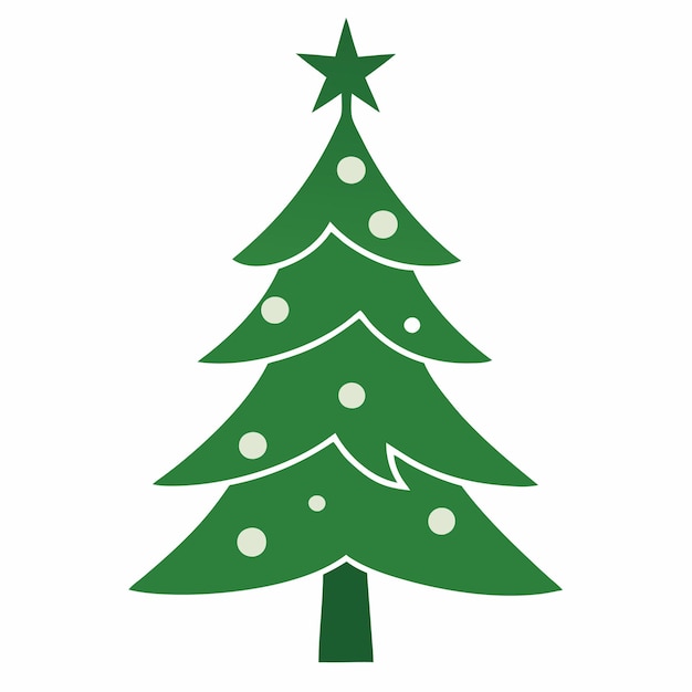 un árbol de Navidad verde con una estrella en él