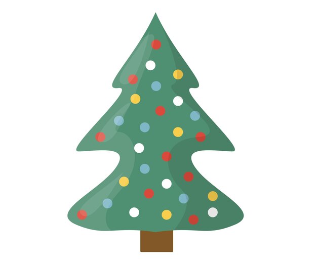 un árbol de Navidad verde con puntos verdes y rojos en él