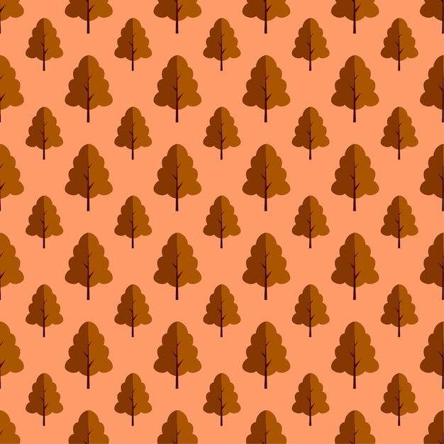 Vector Árbol de otoño sin patrón