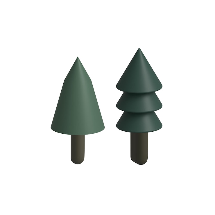 Vector árbol de pino 3d