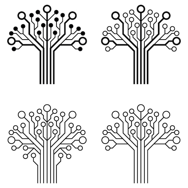 Árbol de placas de circuitos Un concepto tecnológico y digital